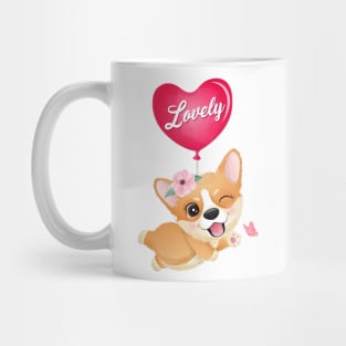 cute little corgi love valentine tshirt Mug